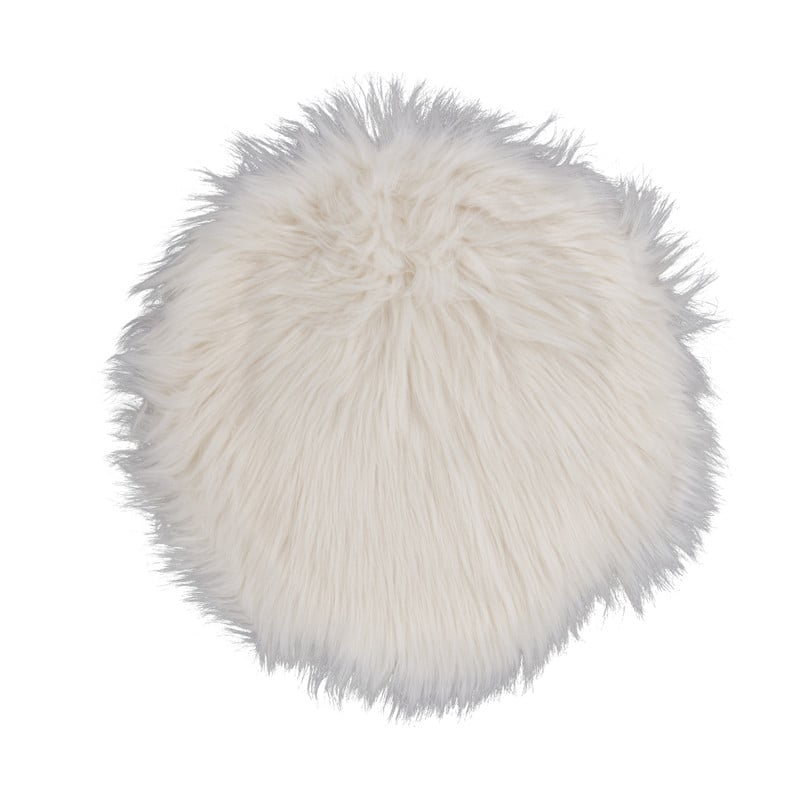 Imitatie bont kleedje - wit - ⌀ 32 cm