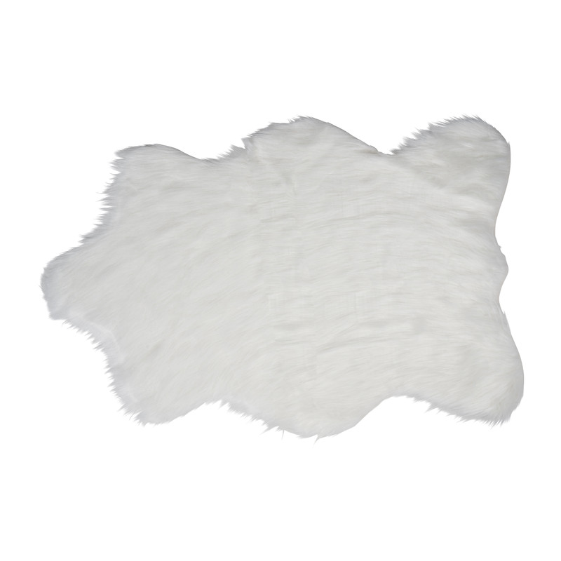 Bontkleedje - wit - 60x90 cm