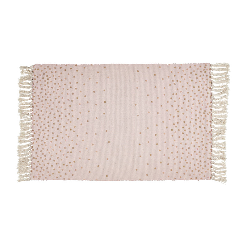 Vloerkleed franjes - roze - 60x90 cm 