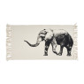 Vloerkleed olifant - naturel/zwart - 70x120 cm 