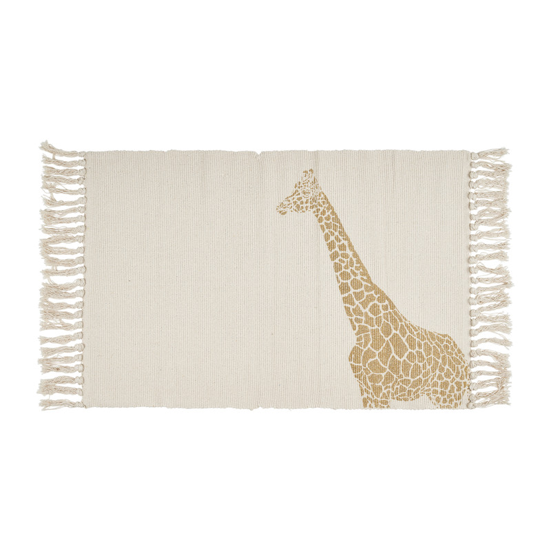 Vloerkleed giraffe - naturel/goud - 60x90 cm 