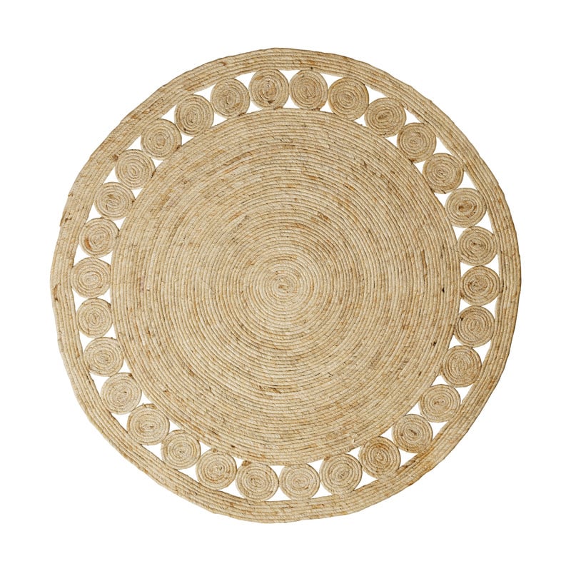 Vloerkleed riet - rond - ⌀120 cm 