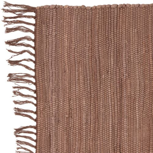 Vloerkleed chindi - bruin - 60x90 cm