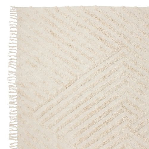 Vloerkleed zigzag - beige - 160x230 cm