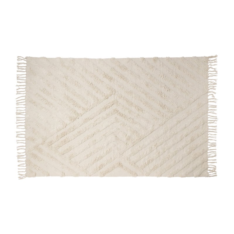 Vloerkleed zigzag - beige - 120x180 cm
