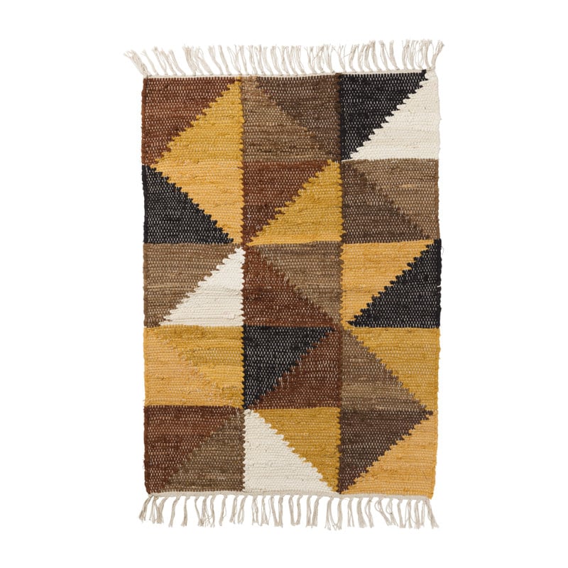 Vloerkleed driehoek klein - bruin - 60x90 cm