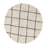 Vloerkleed berber rond - zwart/beige - ø120 cm