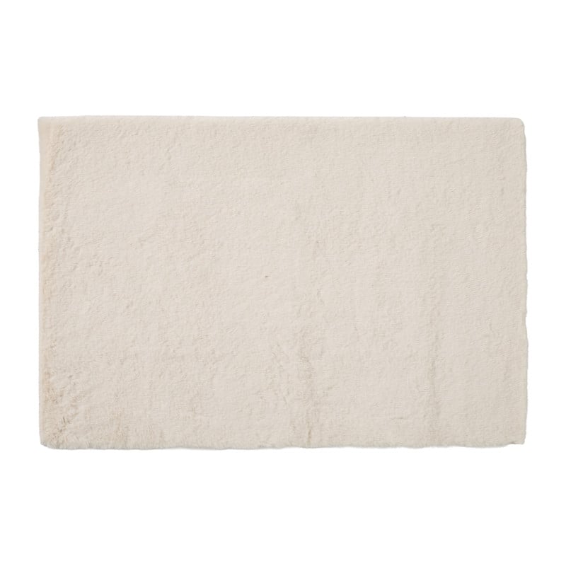 Vloerkleed fake fur - wit - 60x90 cm