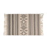 Vloerkleed azteken patroon - zwart/ off white - 90x60 cm 