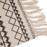 Vloerkleed azteken patroon - zwart/ off white - 90x60 cm 