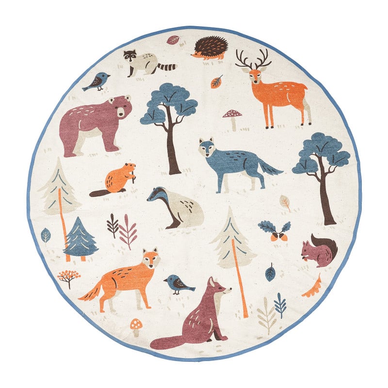 Vloerkleed dieren - ø150 cm