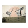 Bamboe mat - kraanvogel - 90x120 cm 