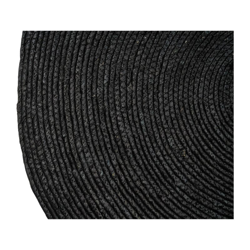 Vloerkleed riet - zwart - 87 cm