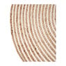 Vloerkleed jute - rond - naturel/wit - 120 cm