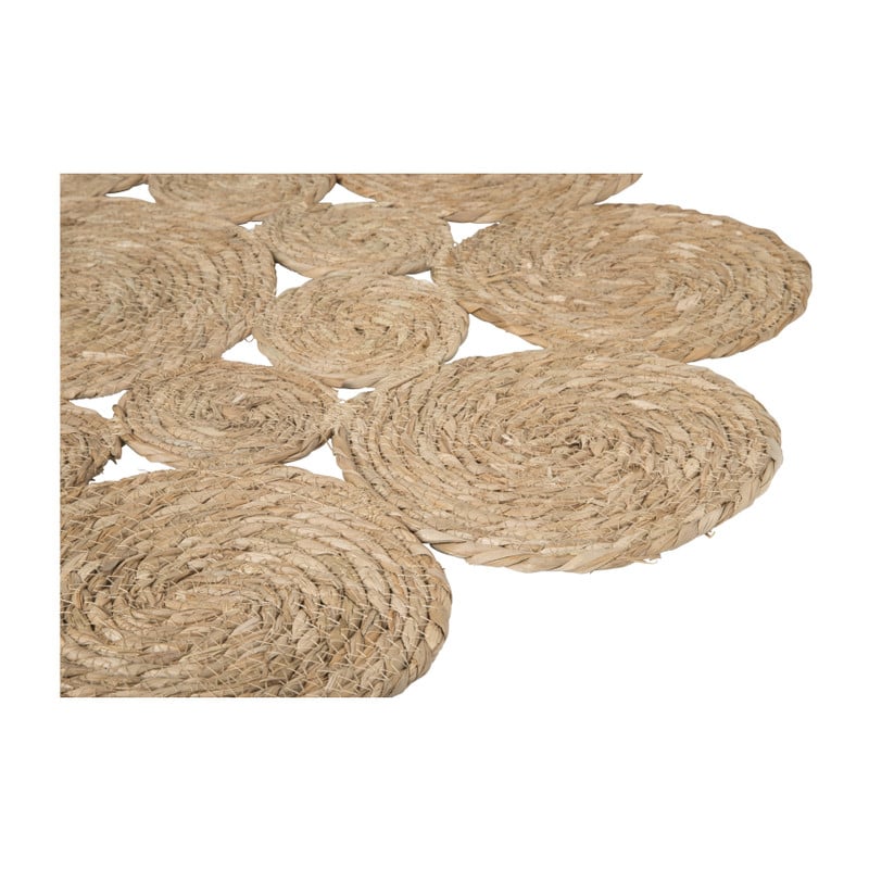 Vloerkleed bloem - zeegras - ⌀90 cm 