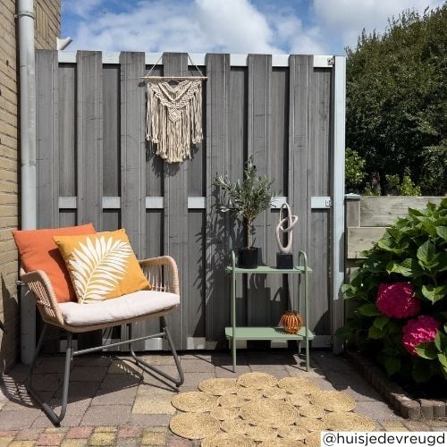 Vloerkleed bloem - zeegras - ⌀90 cm 