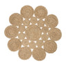 Vloerkleed bloem - zeegras - ⌀90 cm 