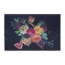 Vloerkleed bloemen print - blauw - 120x180 cm