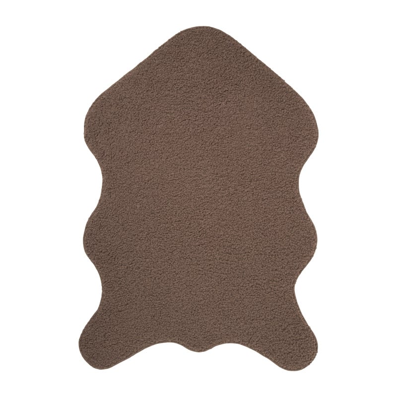 Imitatie schapenkleedje - bruin - 60x90 cm 