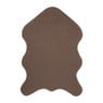 Imitatie schapenkleedje - bruin - 60x90 cm 