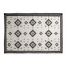 Vloerkleed azteken met rand - zwart - 175x120 cm 