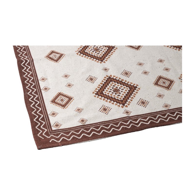 Vloerkleed azteken met rand - rood - 175x120 cm 