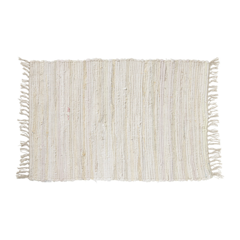 Vloerkleed - naturel/wit - 60x90 cm 