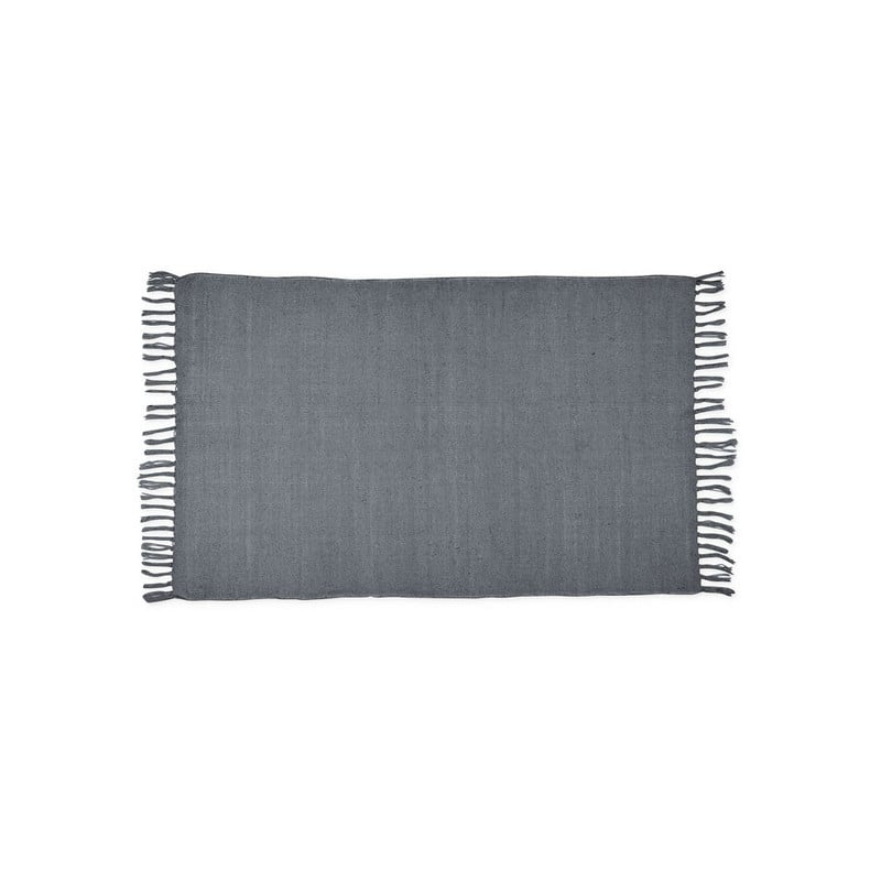 Vloerkleed uni grijs - 60x90 cm