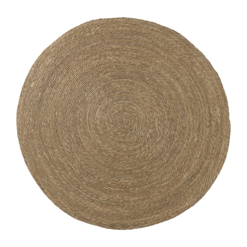 Vloerkleed riet - bruin - ø120 cm