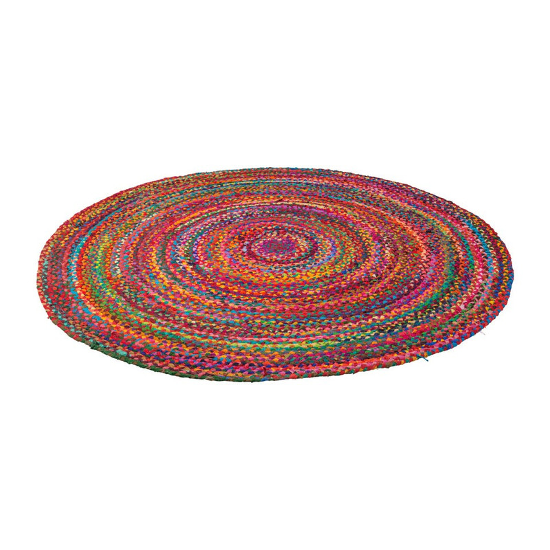 Vloerkleed gevlochten - rond - 150 cm