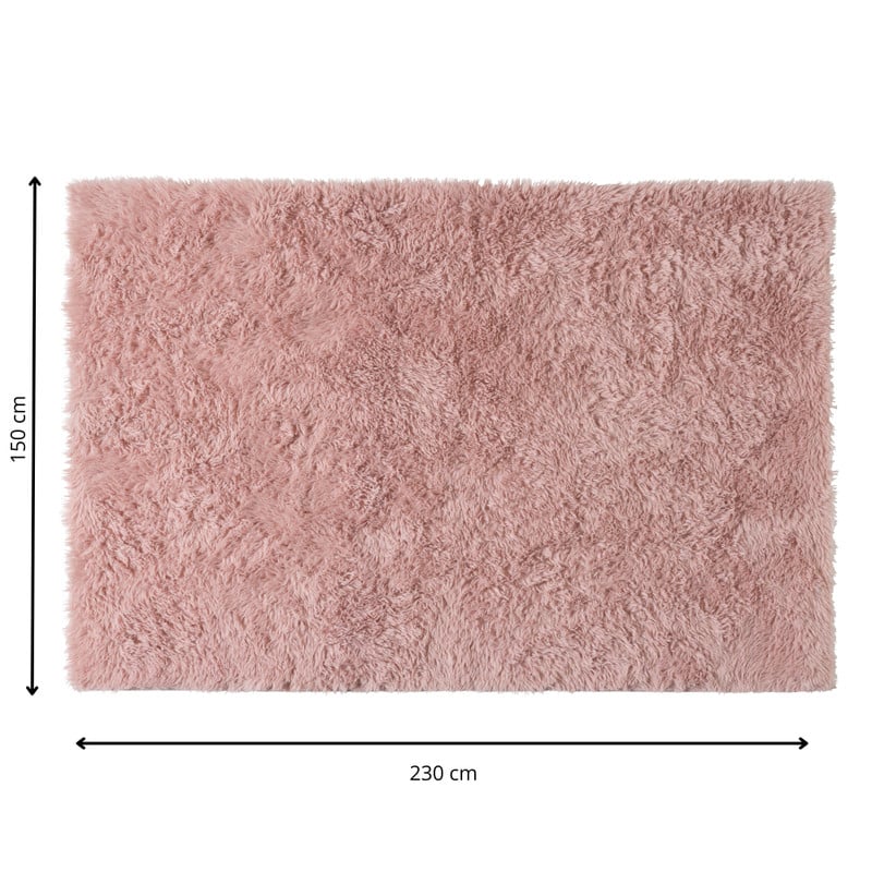 Vloerkleed fluffy - roze - 150x230 cm