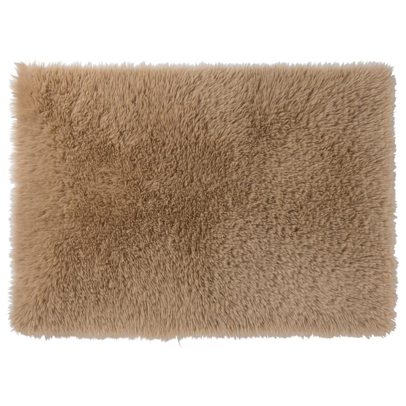 Vloerkleed fluffy - bruin -150x230 cm
