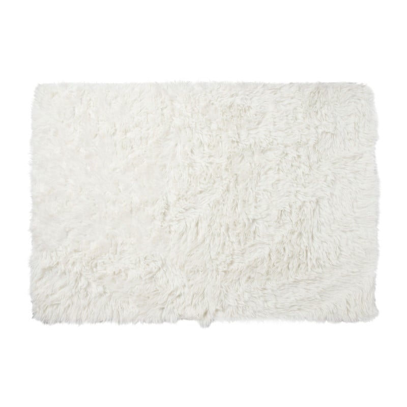 Vloerkleed fluffy - wit - 120x180 cm