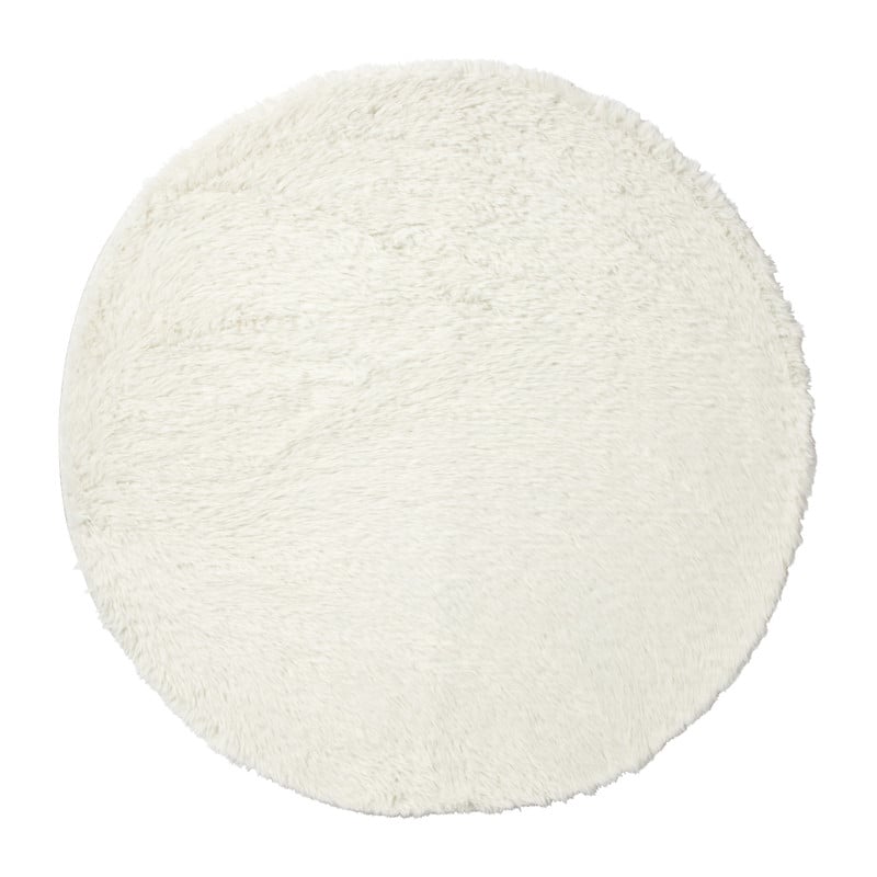 Vloerkleed fluffy rond - wit - ø120 cm