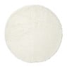 Vloerkleed fluffy rond - wit - ø120 cm