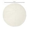 Vloerkleed fluffy rond - wit - ø120 cm