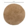 Vloerkleed fluffy rond - bruin - ø120 cm