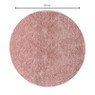 Vloerkleed fluffy rond - roze - ø120 cm
