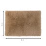 Vloerkleed fluffy - bruin - 60x90 cm