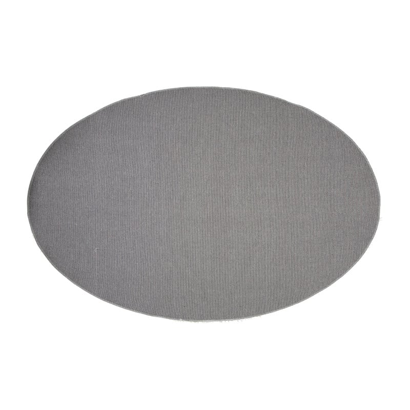 Vloerkleed fluffy ovaal - wit - 120x180 cm