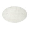 Vloerkleed fluffy ovaal - wit - 120x180 cm