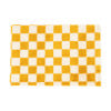 Vloerkleed checks - geel/wit - 60x90 cm