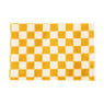Vloerkleed checks - geel/wit - 60x90 cm