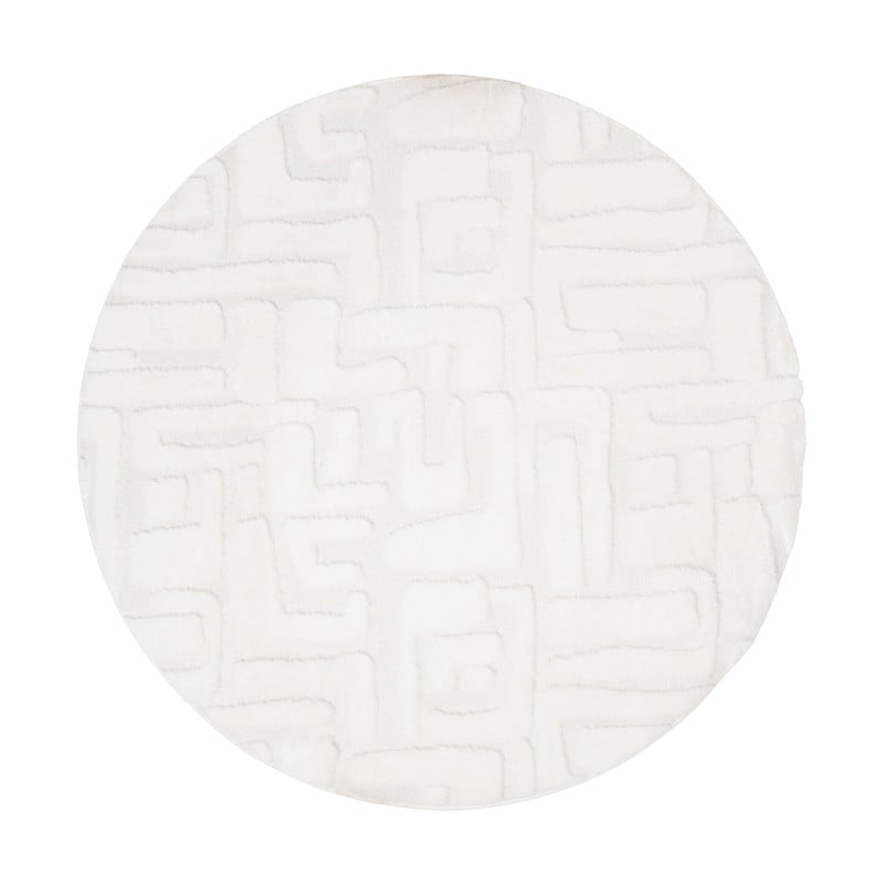 Vloerkleed native - wit - ø120 cm