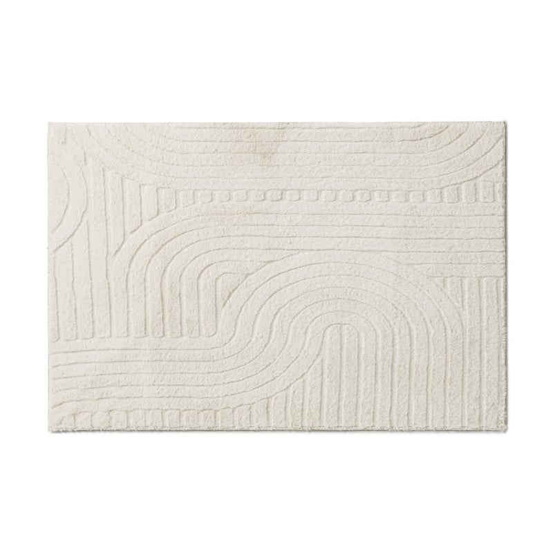 Vloerkleed wave - wit - 60x90 cm