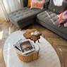Vloerkleed wave ovaal - wit - 120x180 cm