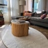 Vloerkleed wave ovaal - wit - 120x180 cm