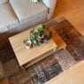 Vloerkleed patchwork - bruin/wit - 120x180 cm