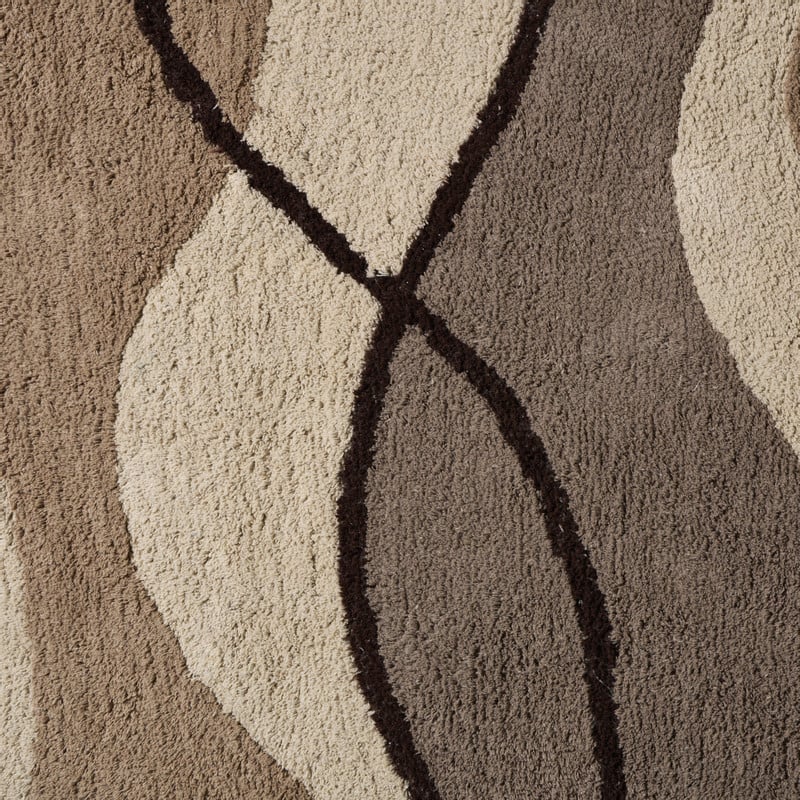 Vloerkleed berber wave - bruin/beige - 160x230 cm