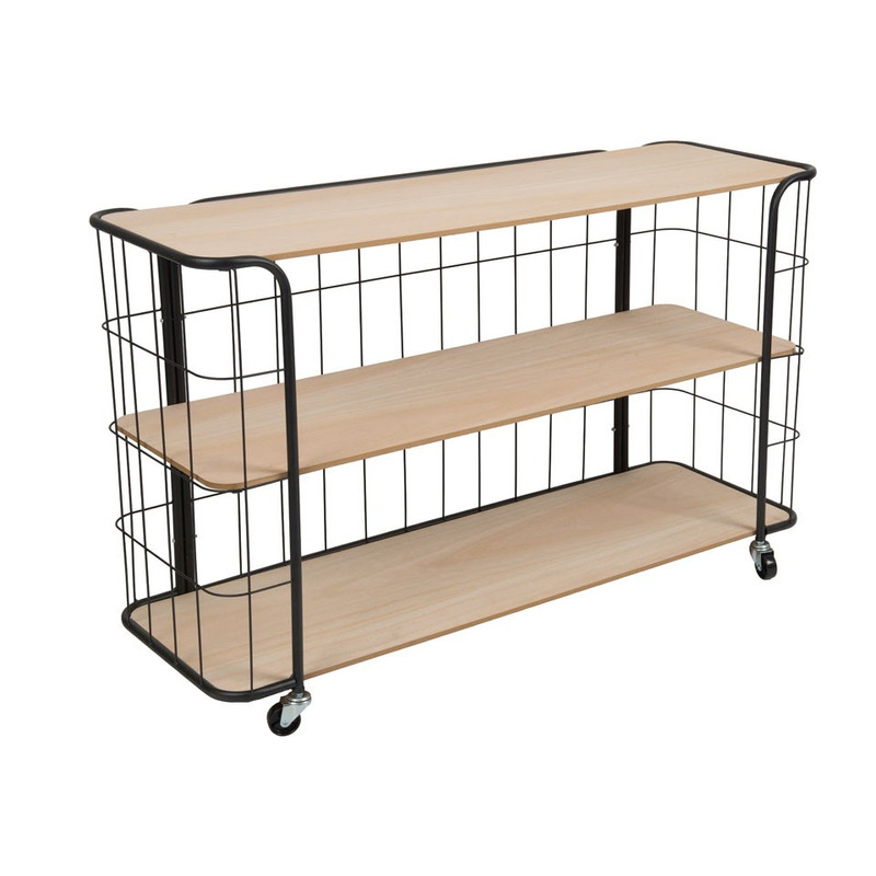 Bakkerskast extra breed - 3 planken - zwart